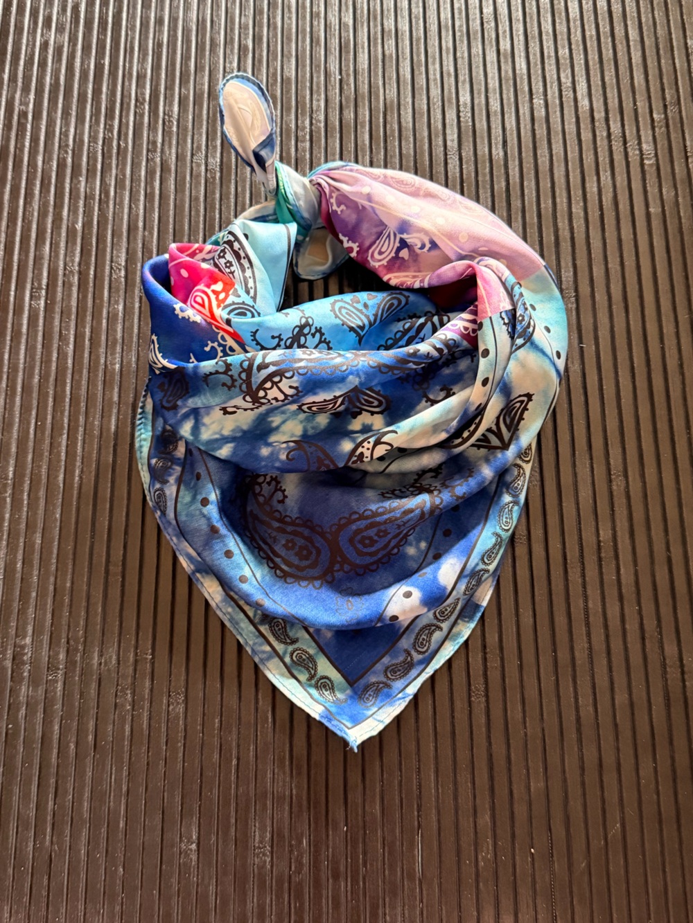Urban Outfitters Multicolor Tie-Dye Paisley Bandana Scarf